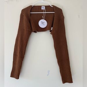 Princess Polly Aytan Knit Brown Bolero Shrug (Firm Price)